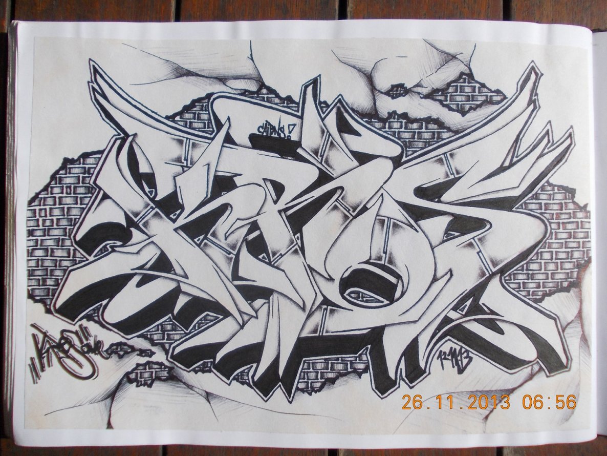Graffiti Sketch in Cairns North - Photo by Kros87 - Kros, KrosOne, Kros87 (2013)