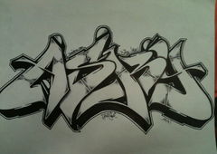 Graffiti Sketch - Photo by Kros87 - Kros87, KrosOne, FunkyKros (2014)