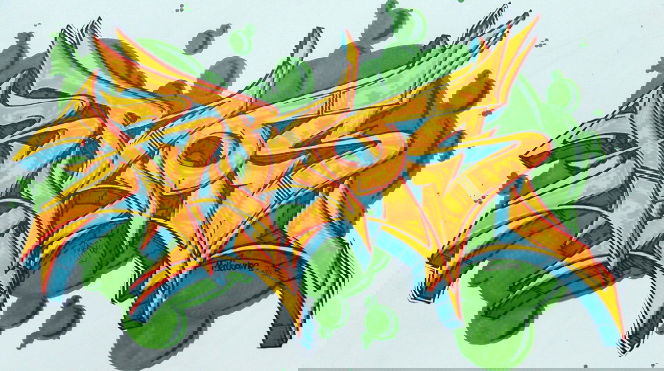 Graffiti Sketch in Adelaide - Photo by Kros87 - Kros, Kros87, KrosOne (2014)