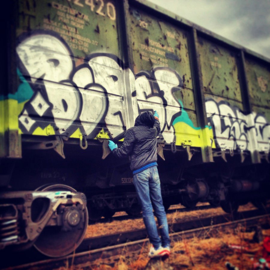 Graffiti Train in Russia - Photo by Kumt_LRZC - Train, bombing, russia