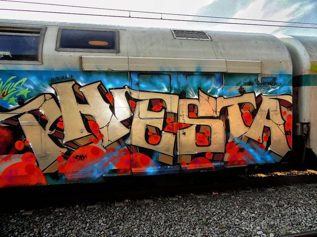 Graffiti Train - Photo by KurtCHose - Phiesta, train