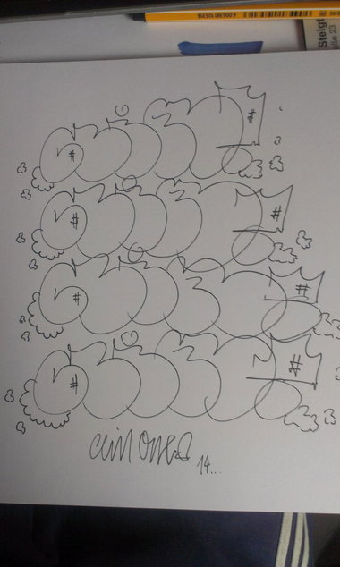 Graffiti Sketch - Photo by KurtClin - throw, up, Clin (2014)