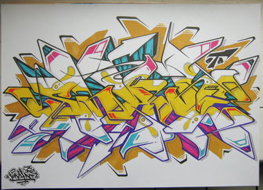 Graffiti Sketch - Photo by KwantOne - Snawe, OTD (2013)