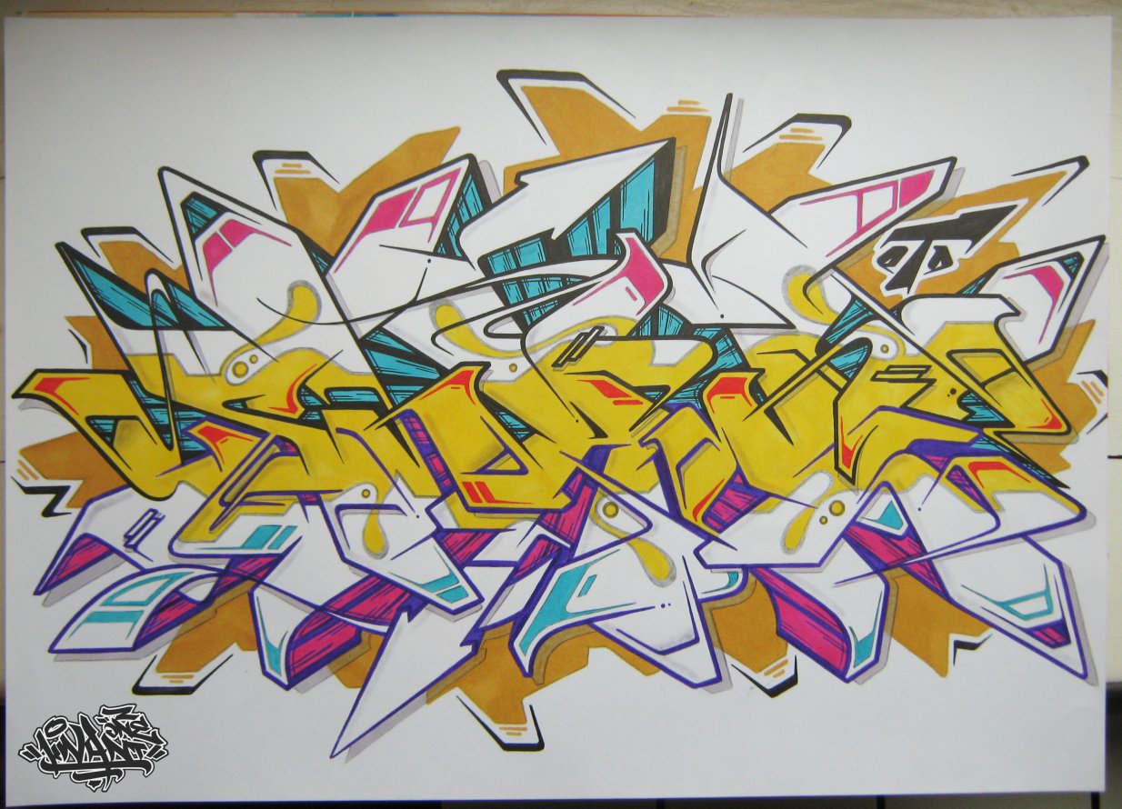 Graffiti Sketch - Photo by KwantOne - Snawe, OTD (2013)