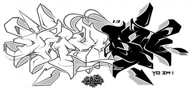 Graffiti Sketch - Photo by KwantOne - Exchange, Kwant, SW (2013)