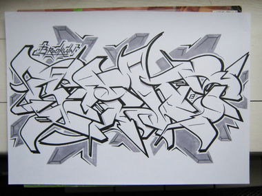 Graffiti Sketch - Photo by KwantOne - Kwant, Bounce (2013)