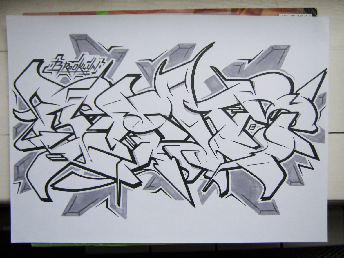 Graffiti Sketch - Photo by KwantOne - Kwant, Bounce (2013)