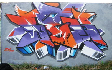 Graffiti Wall - Photo by KwantOne - BEC, Kwant, Minsk (2014)