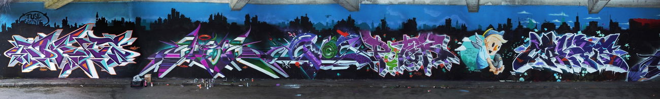 Graffiti Wall in Краков - Photo by KwantOne - Panorama, Krakow, Forum (2016)