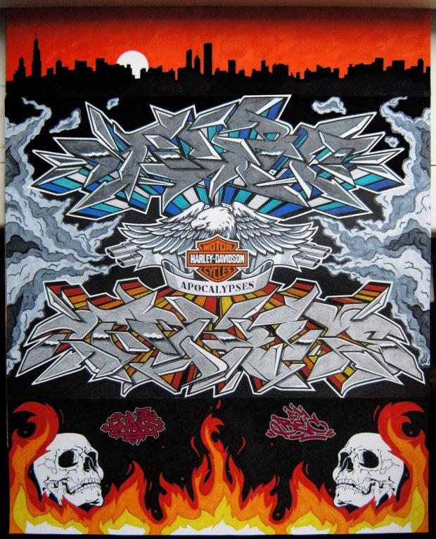 Graffiti Sketch - Photo by KwantOne - Kwant, Minsk, Belarus (2015)