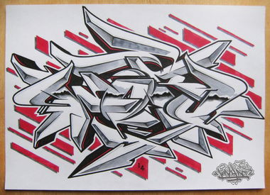 Graffiti Sketch - Photo by KwantOne - Kwant, Sketch, Minsk (2014)