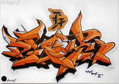 Graffiti Sketch - Photo by KwantOne - Belarus, Minsk, Kwant (2016)