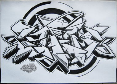 Graffiti Sketch - Photo by KwantOne - Cinema, Kwant, Minsk (2015)