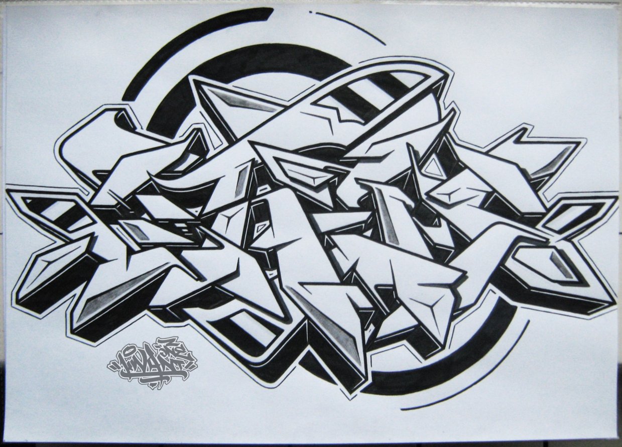 Graffiti Sketch - Photo by KwantOne - Cinema, Kwant, Minsk (2015)