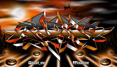 Graffiti Sketch - Photo by KwantOne - Halloween, Buns, Kwant (2015)