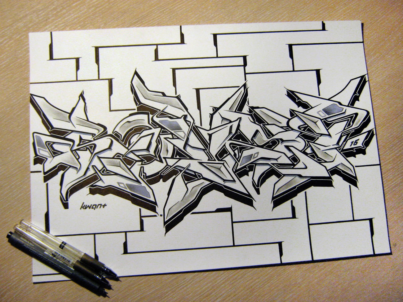 Graffiti Sketch - Photo by KwantOne - Sovyt, Minsk, Belarus (2016)