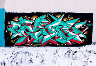 Graffiti Wall - Photo by KwantOne - Minsk, Belarus, December (2016)