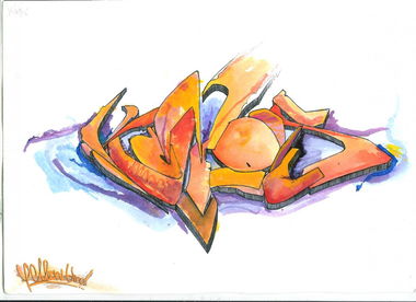 Graffiti Sketch - Photo by KwasDSL - Kwas, DSL, akwarela (2013)