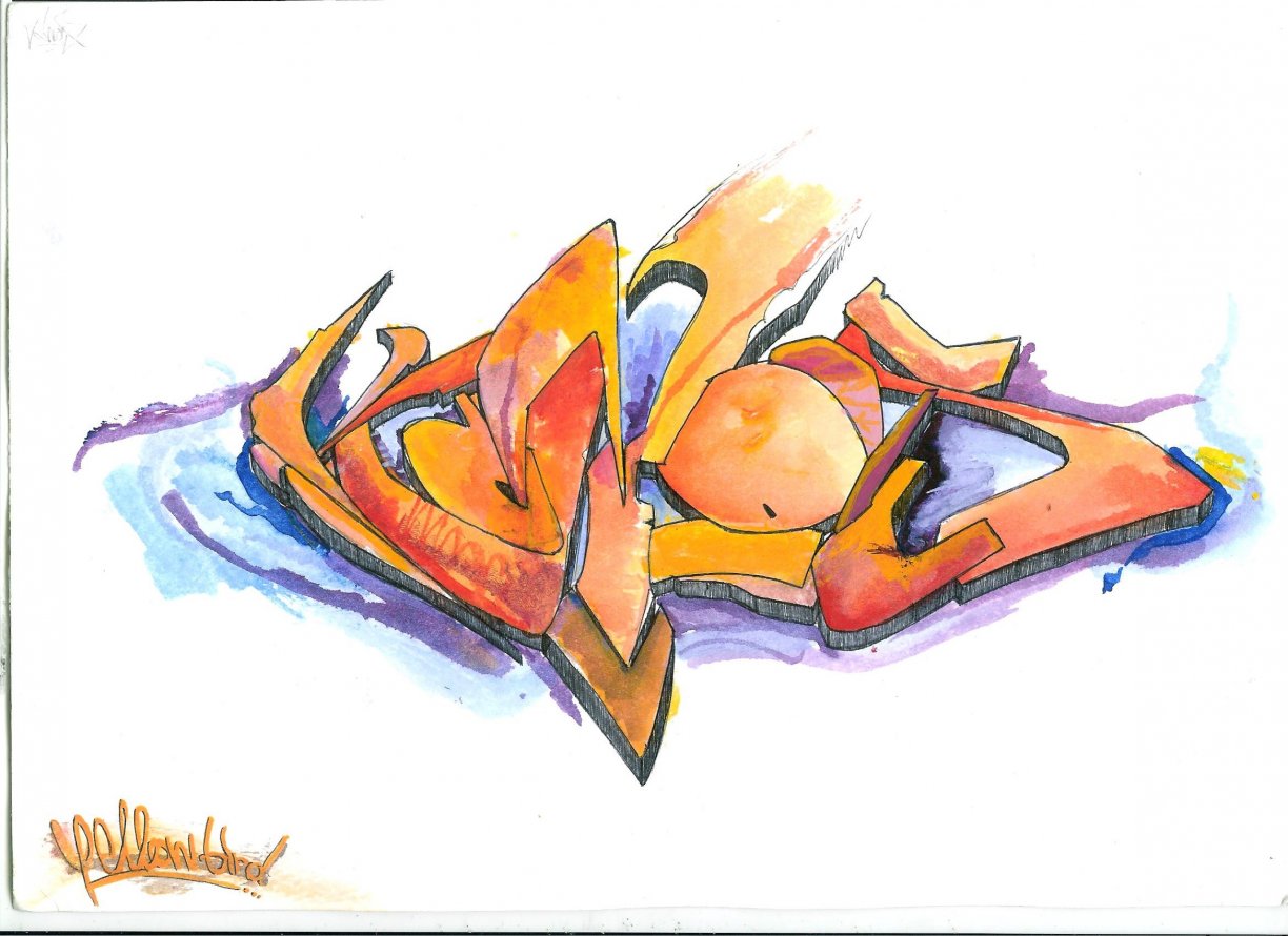 Graffiti Sketch - Photo by KwasDSL - Kwas, DSL, akwarela (2013)