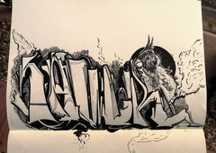Graffiti Sketch - Photo by LAVUR - turkey, graffiti, wall (2020)