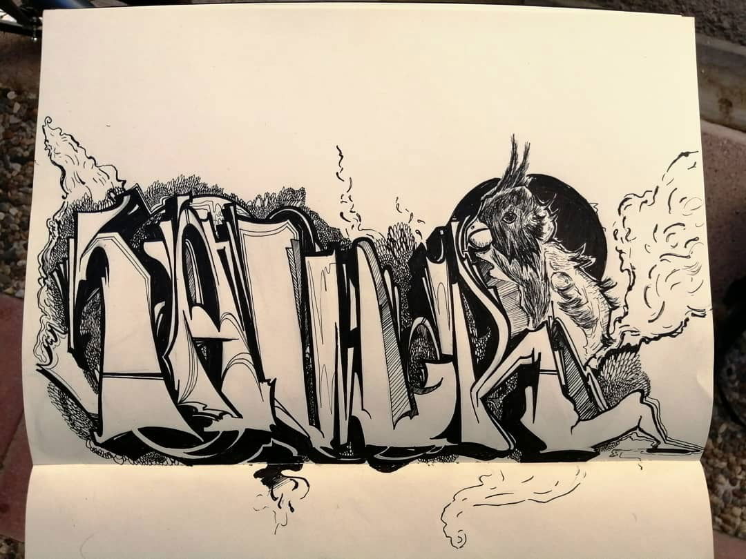 Graffiti Sketch - Photo by LAVUR - turkey, graffiti, wall (2020)