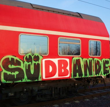 Graffiti Train in Magdeburg - Photo by LEFTY - SÜD, BANDE