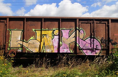 Graffiti Train in ?ár nad Sázavou - Photo by LEiK - fr8, freight (2013)