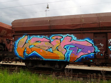 Graffiti Train in Újezd - Photo by LEiK - leik (2013)