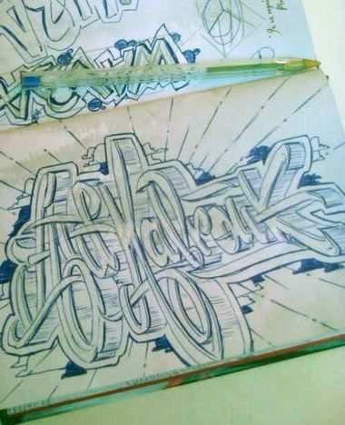 Graffiti Sketch - Photo by LOST - LOST, GRAFFITI, SAIDANI