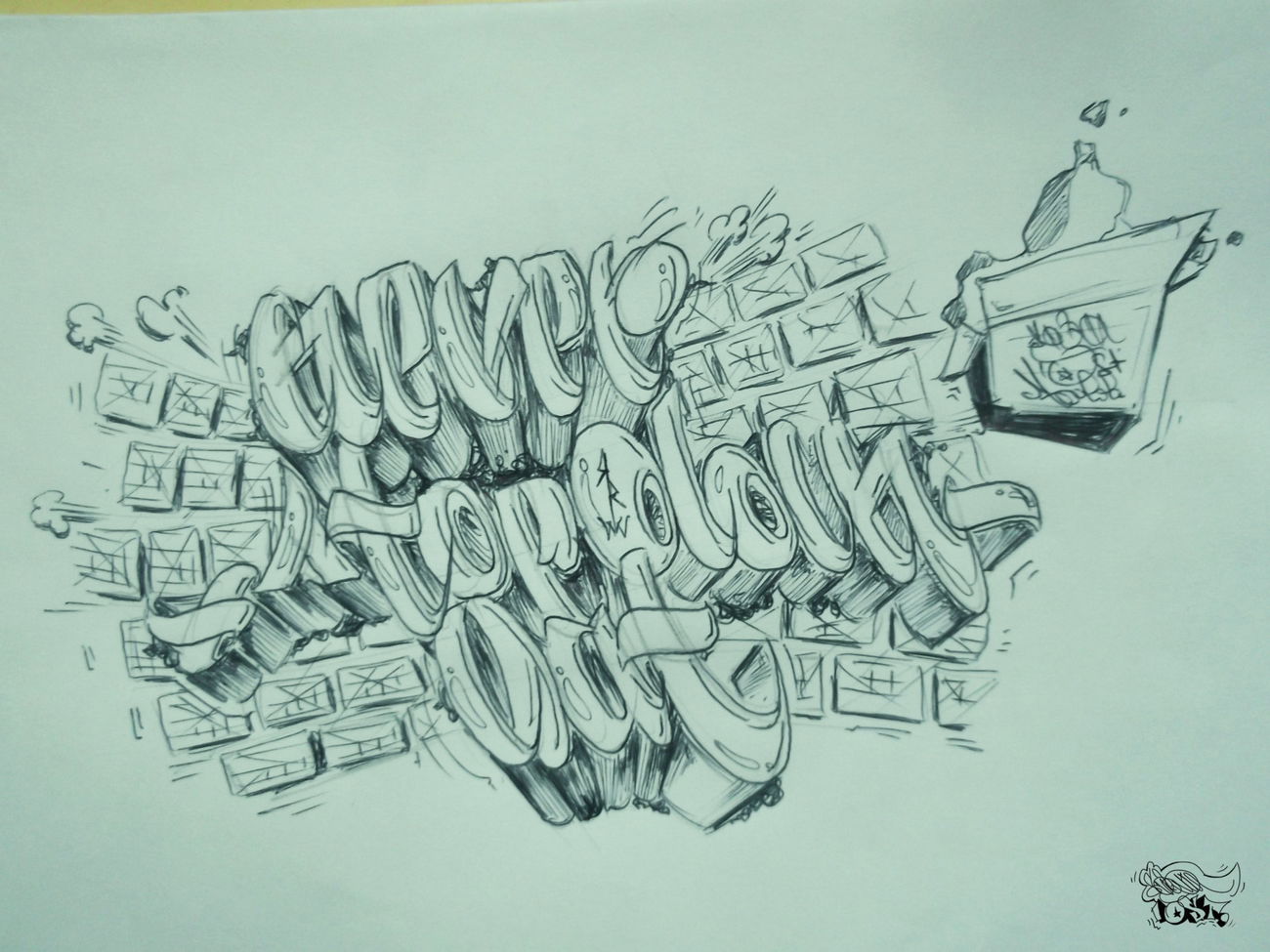 Graffiti Sketch - Photo by LOST - LOST, GRAFFITI, SKETCHES