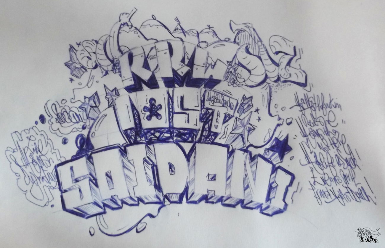 Graffiti Sketch - Photo by LOST - LOST, GRAFFITI, ONE