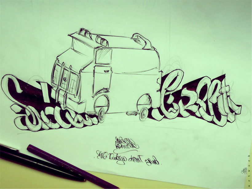 Graffiti Sketch - Photo by LOST - LOST, GRAFFITI, SKETCH (2014)