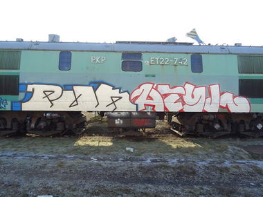 Graffiti Train - Photo by LYZAK - PUKS, AZYL (2017)