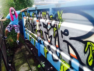 Graffiti Wall - Photo by Lackaffe - Kefir-ONE•••, GrossStadtDschungelAffenKönig-ONE•••