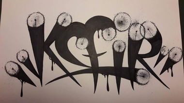 Graffiti Wall - Photo by Lackaffe - Kefir-Skizze_, _by:_, _Doud_