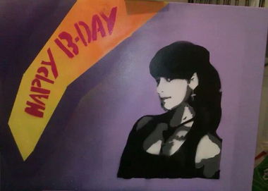 Graffiti Artwork - Photo by Lackaffe86 - stencil, Leinwand, LAC (2012)