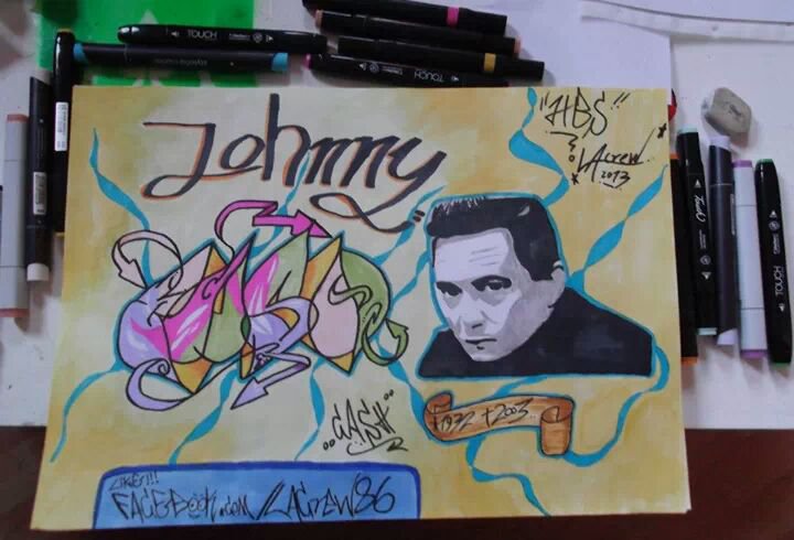 Graffiti Sketch - Photo by Lackaffe86 - sketch, johnny, cash (2013)