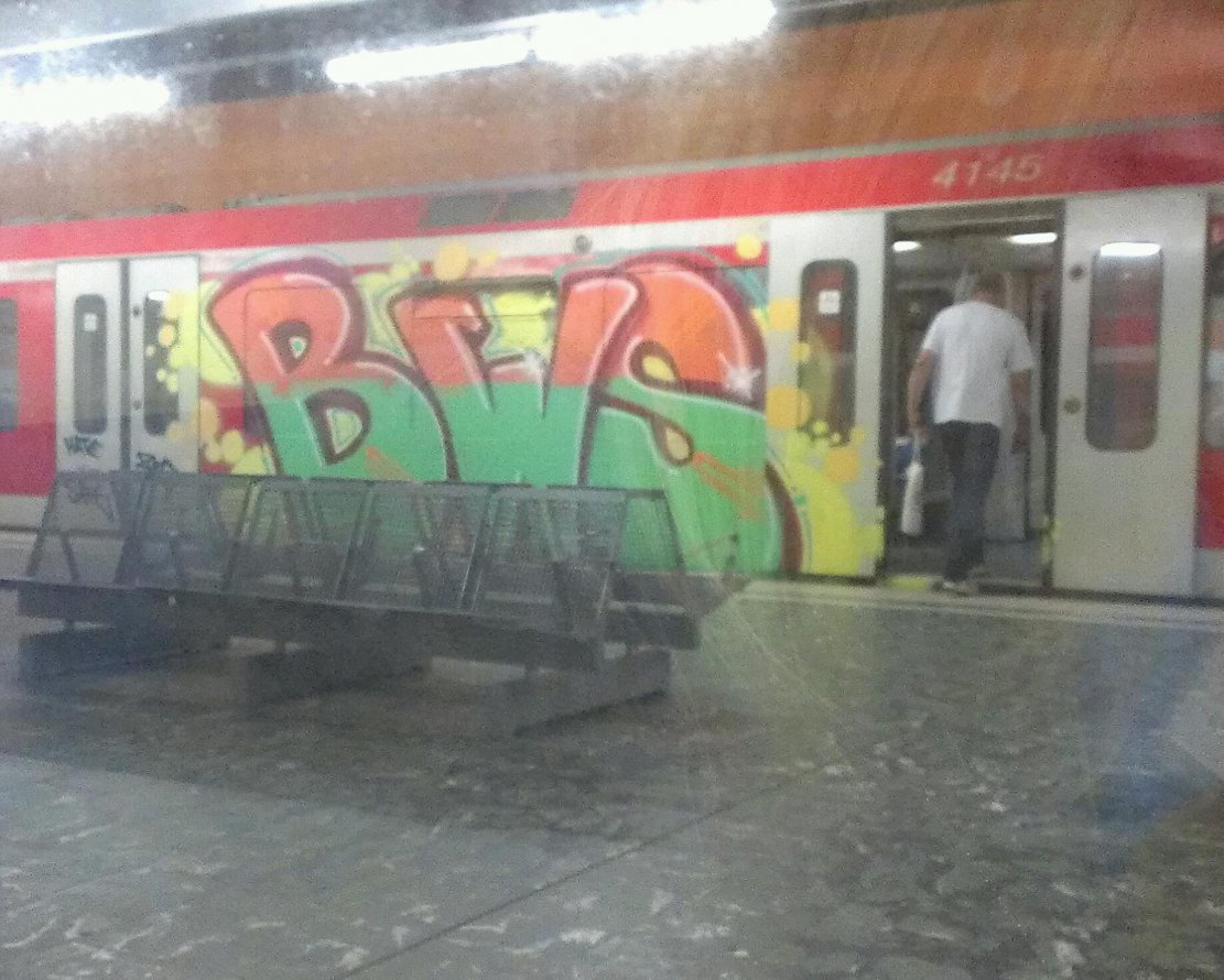 Graffiti Train - Photo by Lackspotter - bws, hamburg, sbahn (2013)