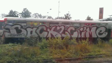 Graffiti Train - Photo by Lackspotter - back2crime, hamburg, ubahn (2013)