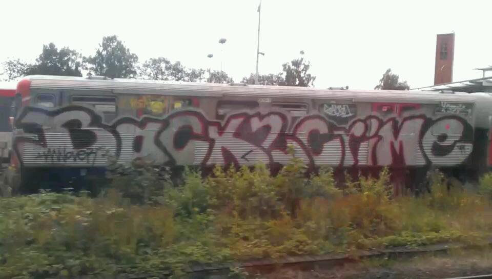 Graffiti Train - Photo by Lackspotter - back2crime, hamburg, ubahn (2013)