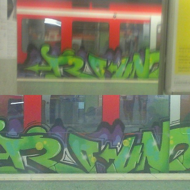 Graffiti Train - Photo by Lackspotter - round, sbahn, hamburg (2013)