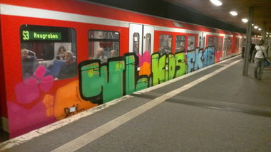 Graffiti Train - Photo by Lackspotter - hamburg, sbahn, wl (2014)