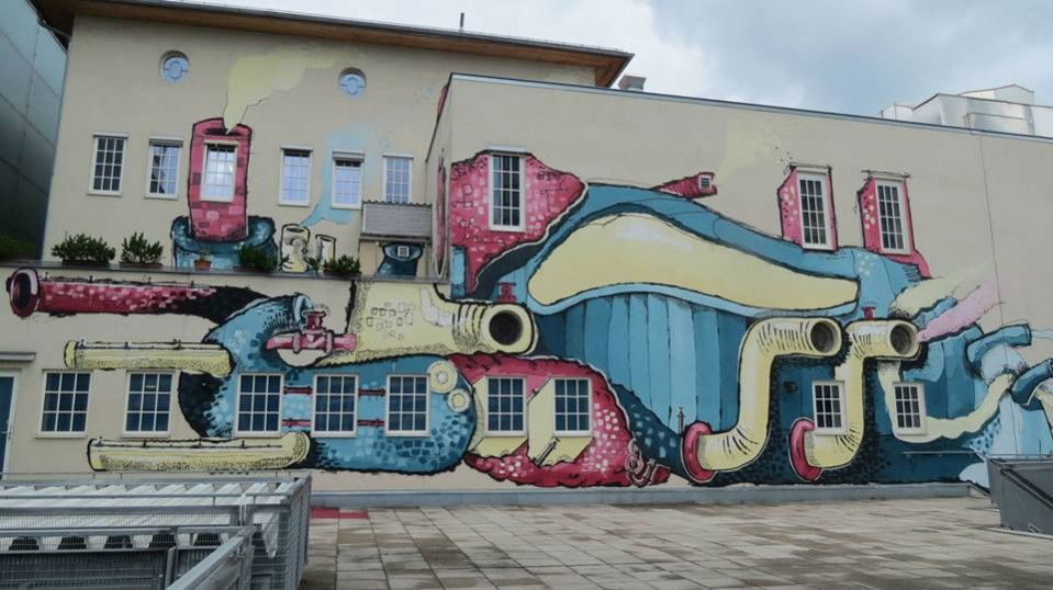 Graffiti Wall in Austria - Photo by Lambert - Austria, Knarf