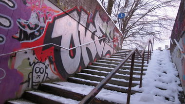 Graffiti Bombing in Salzburg - Photo by Lambert - okes, hall, alpenstrasse