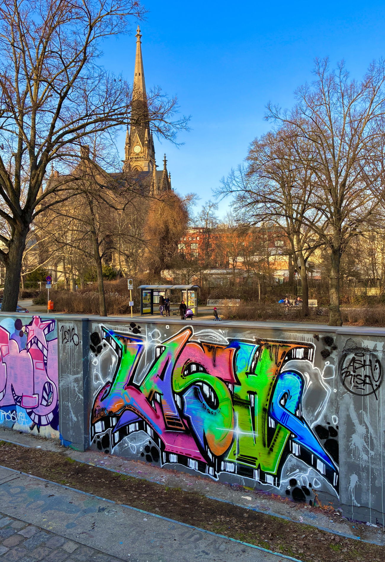 Graffiti Wall in Berlin - Photo by Lasher - LASH, RISA, BERLIN