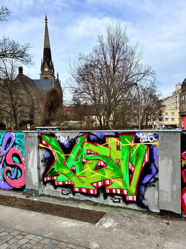 Graffiti Wall in Berlin - Photo by Lasher - LASH, RISA, BERLIN