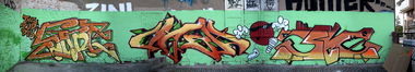 Graffiti Wall in Forst - Photo by Le_Cottbusier - Sork, Sorc, Mash (2013)