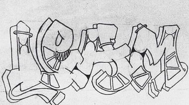 Graffiti Sketch in Kyiv - Photo by Lea - Lea, Leam (2013)