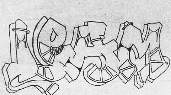 Graffiti Sketch in Kyiv - Photo by Lea - Lea, Leam (2013)