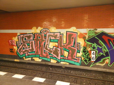 Graffiti Bombing - Photo by LeerMarker - Sack, FSR, Yorckstraße (2015)